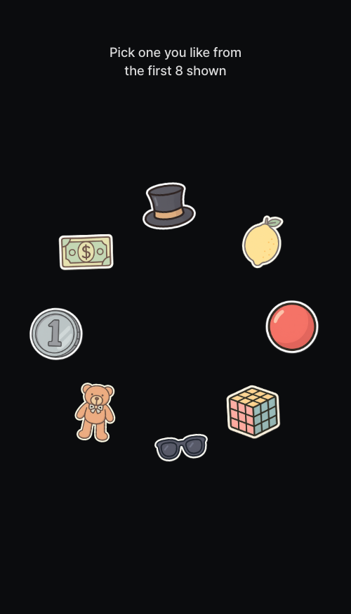 Audience phone — pick one from the grid